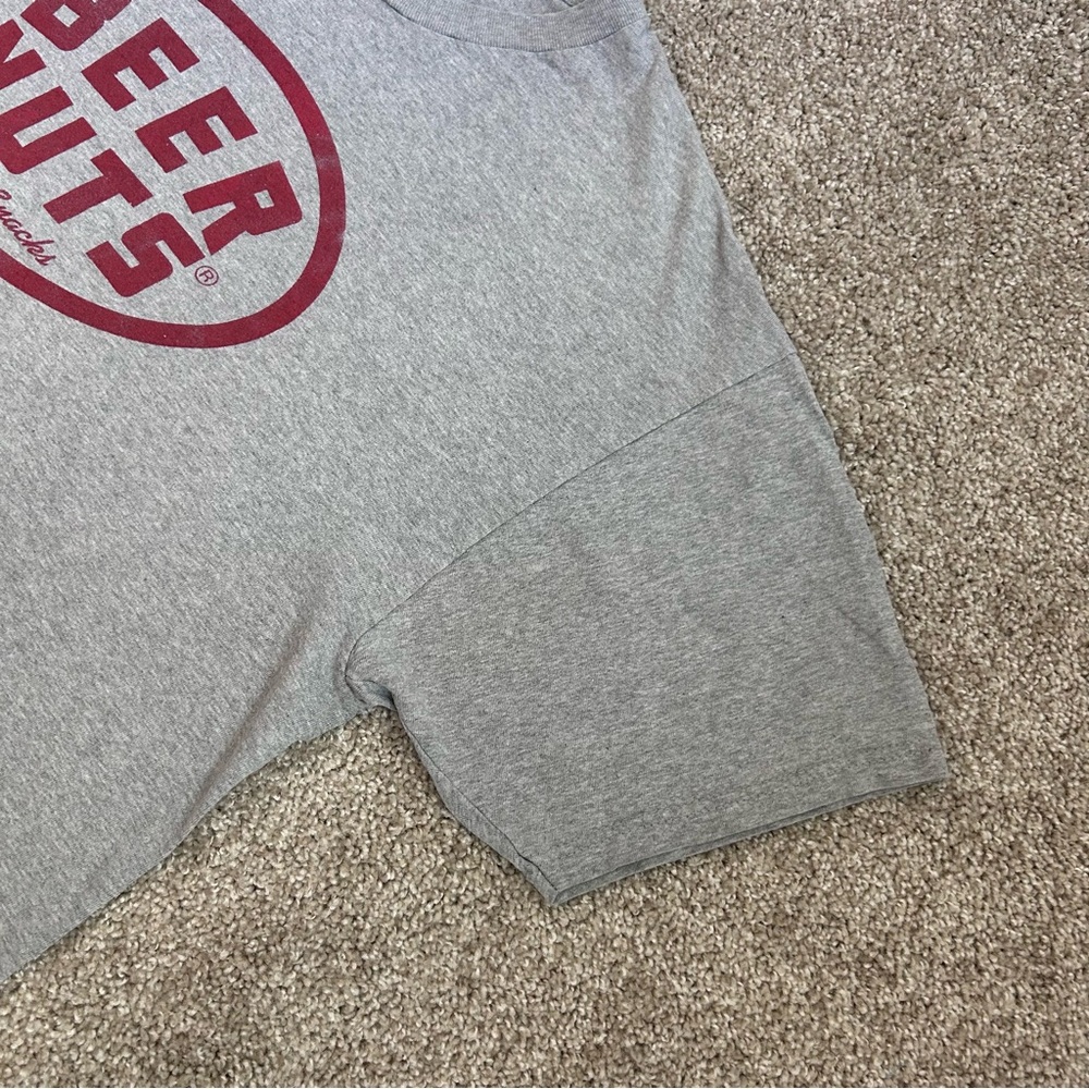 Vintage USA Champion Beer Nuts Brand Snacks Graphic T-Shirt XL Gray 90s Y2K - Picture 3 of 9